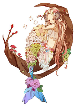 执风挽月采集到插画图集