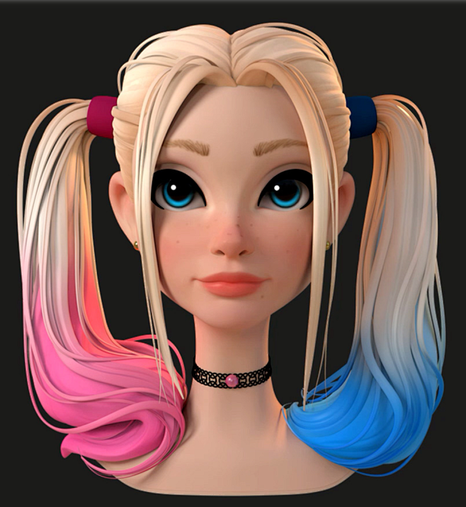 zbrush软件中雕刻女性卡通角色