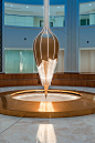 Burjeel Medical City | Lasvit : Looking for something to calm you down? The hi-tech lighting installation in Burjeel Medical City known as “Art of Healing” draws images into the sand pool below. Take a look at this giant jewel of an artwork, calm down and