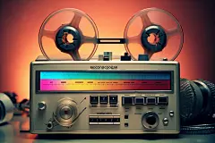 怀旧收藏复古老物件收音机摄影图