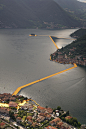 The Floating Piers, Lake Iseo, Italy, 2014-16