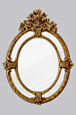 欧式花纹金色树脂装饰镜 浴室镜