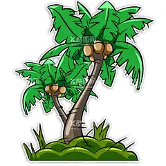 海南沙滩旅游椰子树卡通分层图  - 源文件下载【酷图网】大海,度假,海边,海岛,海景,海南,海滩,酒店单页,卡通手绘,旅游,盛夏,夏至,椰子树,椰树,椰汁,椰子,南方,