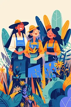 女神节职业女性节日插图