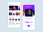 Friend Songs music app music ios iphone x song album clean design ui web ux icon