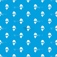 络腮胡子,式样,蓝色,圣诞老人,分离着色,白色,几何形状,冬天,重复,庆祝