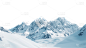 风光通用连绵雪山背景元素素材