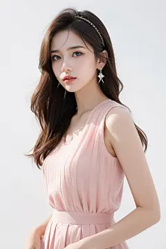 粉色是春天的温柔Ⅱ治愈女孩女头像壁纸_1_AI