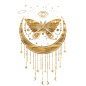 鎏金感星月蝴蝶