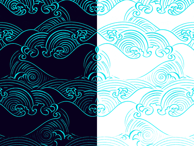 中国古代清明海浪纹水脚纹理福山寿海保留透明免扣png