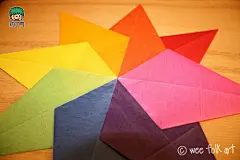 简单的窗花多彩八角窗花的制作过程