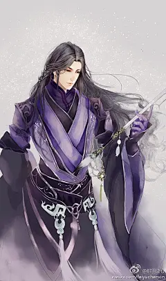  古风 中国风 插画手绘 古装 美男 疏狂几曾，把金樽，弹指间流年成一瞬；独…