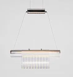 Coax - Pendant 01 (Polished Nickel/Glass B). Light designed by John Hogan for Roll &amp; Hill