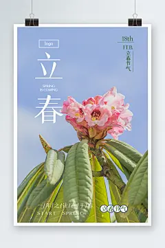 唯美立春时节海报设计