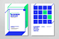 方格元素商业宣传册封面设计模板 (psd)