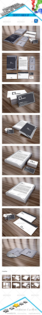 Stationery Branding Mock-Up 3 卡片文件夹公司形象模型素材模板-淘宝网