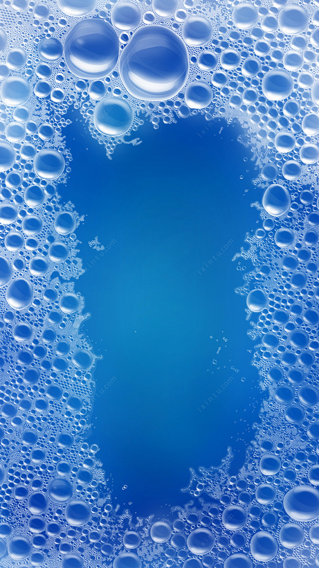 蓝色泡沫海水H5背景高清素材 H5背景 ...