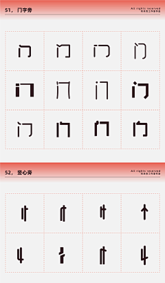 不吃芋圆的芋圆君采集到字体偏旁部首表现手法、笔触