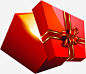 打开的红色礼物盒子放光-觅元素51yuansu.com png设计素材 #素材#
