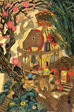 立春插画设计_梁海强设计作品--致设计