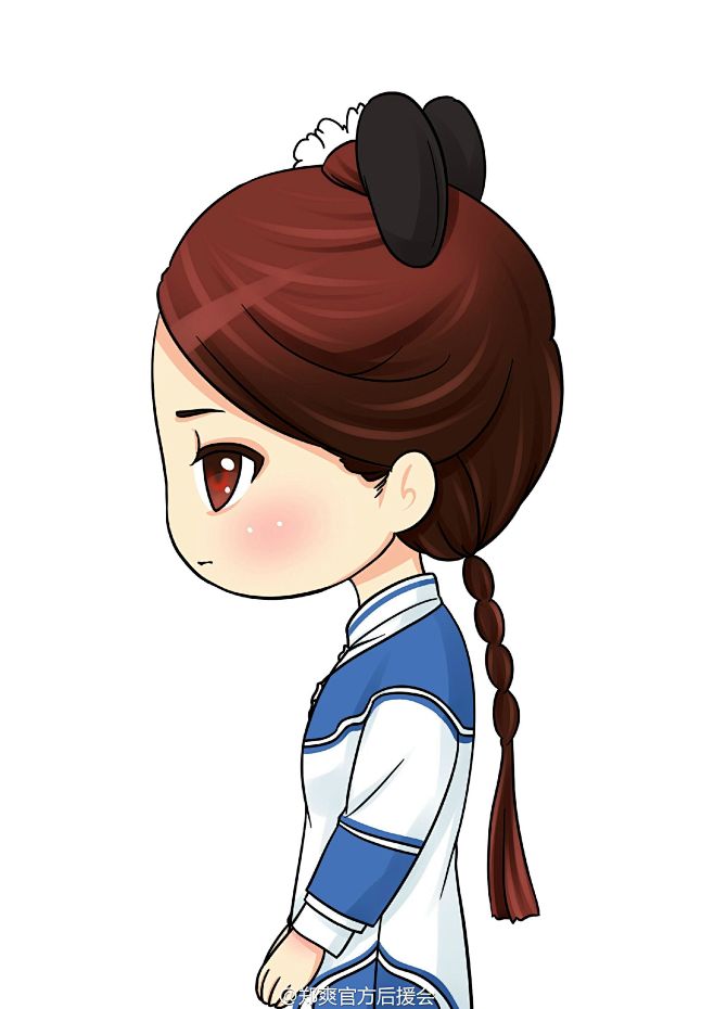 郑爽寂寞空庭春欲晚长相依卫琳琅宫女古装清装宫廷旗服旗装q版手绘