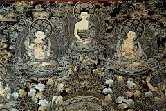 〓纯正手绘 精品工艺〓藏族西藏手绘唐卡 释迦牟尼佛黑唐卡-淘宝网