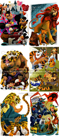192张欧美迪士尼风格CG绘画图片夸张游戏动画角色设定卡通人物-淘宝网