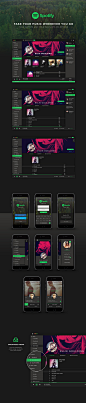 Spotify UI Redesign  : Native User Interface redesign for Spotify I created for as part of a project for an agency in San Francisco. Process of research data requirements, sketch concepts, wireframe designs, interactive elements, cross-platform web and mo