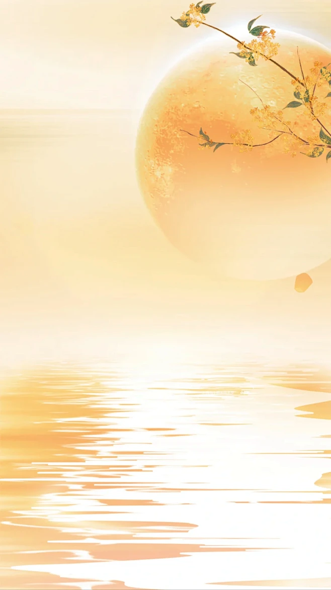 中秋背景素材｜高级简约海报底图｜空白海报模 - 小红书-花瓣网