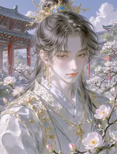 雏菊 F.1古风厚涂·插画男版-LoRA-雏菊_Daisy-LiblibAI