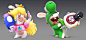 CG renders of Rabbid Peach & Rabbid Yoshi