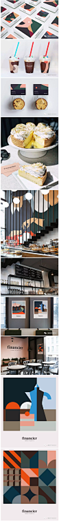 【Financier莫斯科咖啡甜品店品牌VI视觉设计】
这些咖啡店品牌的VI设计，颜值要逆天!
