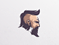 Punk old man punk man e-sport sport shield beard logo