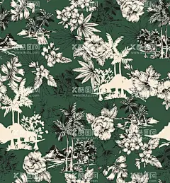 线条椰子  - 源文件下载【酷图网】椰树,树叶,大牌,花,男装,设计,PSD分层素材,300DPI,TIF,数码印花