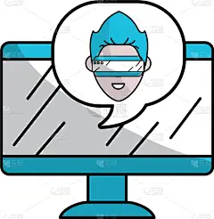 技术,卡通,显示器,商务,人,数据,计算机,男商人,概念,演讲