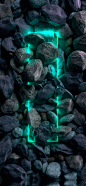 This contains an image of Dark Stones and Neon Lit