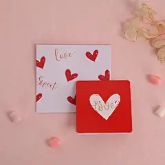【7.10号发货】情人节爱心LOVE简约创意情侣送礼卡片 节日贺卡diy