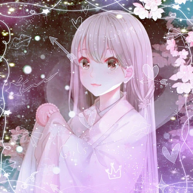 唯美少女二次元头像