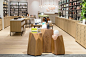 Saje Natural Wellness by Jennifer Dunn Design, Halifax / Nova Scotia – Canada »  Retail Design Blog : The geometric patterned oak in the storefront and interior ceiling bring an element of modernity to a traditional building material. It reinforces the id