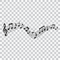 音乐设计元素，音乐音符，孤立，矢量插图。