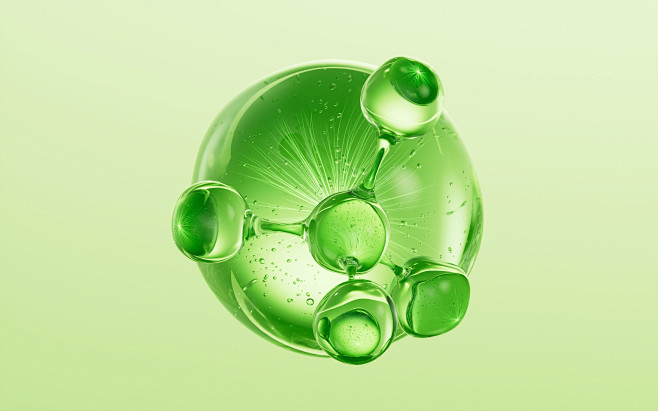 Green Liquid Bubbles...