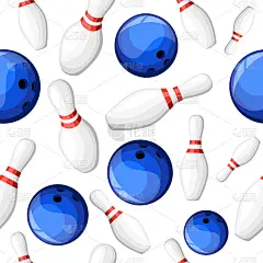 保龄球撞到瓶子矢量插图。网站页面和移动应用程序设计元素