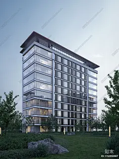 现代风格多层住宅建筑 效果图欣赏_【知末效果图】