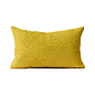 热卖北欧风格布艺沙发靠包抱枕床上用品芥末黄菱形格纯色几何图案-淘宝网