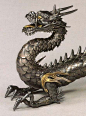 Jizai Okimono Articulated Iron Figures of Animals: 