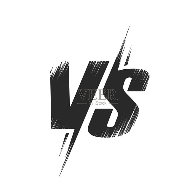 Vs Vs图标标志黑白矢量符号，战斗比赛战斗运动游戏垃圾绘画和油漆刷涂鸦标志标志，现代设计mma脏文本剪贴画，决斗比较素描图片-商业图片-正版 ...