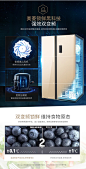 MeiLing/美菱 BCD-601WPCX 智能变频对开门风冷双开门家用电冰箱-tmall.com天猫