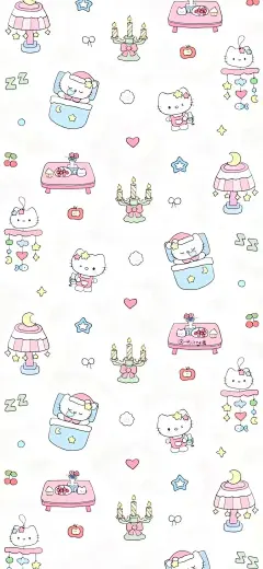 凯蒂猫壁纸背景图 - 小红书