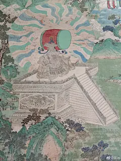 瞿昙寺回廊壁画细节
这几天聊了很多明代塑像，刚刚又说到瞿昙寺。论及保存之好、等级之高、技艺之精，毫无疑问在诸多明代寺院中，无出瞿昙寺右者。除了规模宏大的建筑以外，最值得称道的就是极其精湛的壁画艺术，尤其是两侧七十二间回廊，完整的保存了海量明初壁画，水准高超，细节丰富，色彩艳丽，生动至极，随便选了一些，反复观看，爱不释手，分享给大家