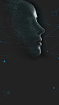 炫酷人脸识别科技海报，来自爱设计http://www.asj.com.cn